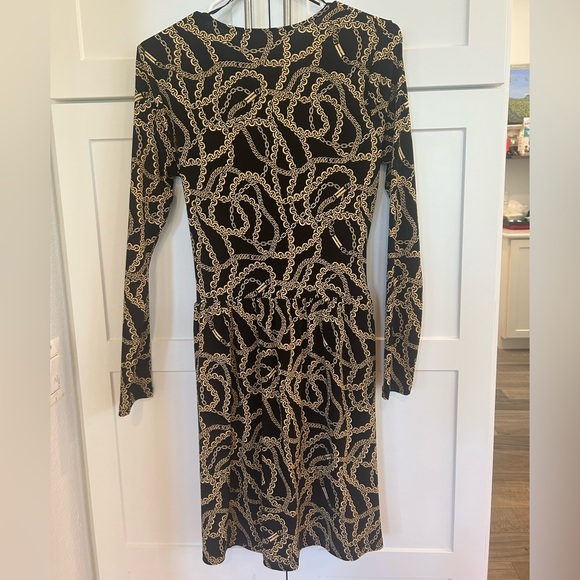 MICHAEL Michael Kors Dresses & Skirts - Michael Kors Black and Gold Chain Print Dress